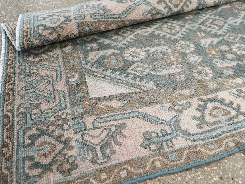 Vintage Persian Malayer Throw Rug, No.32808 - Staging