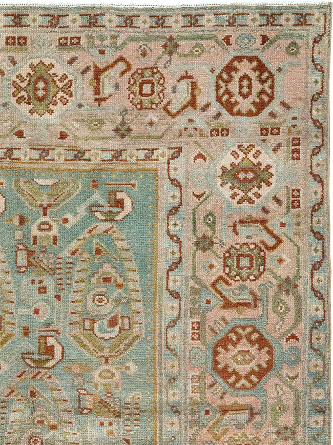 Vintage Persian Malayer Throw Rug, No.32809 - Staging