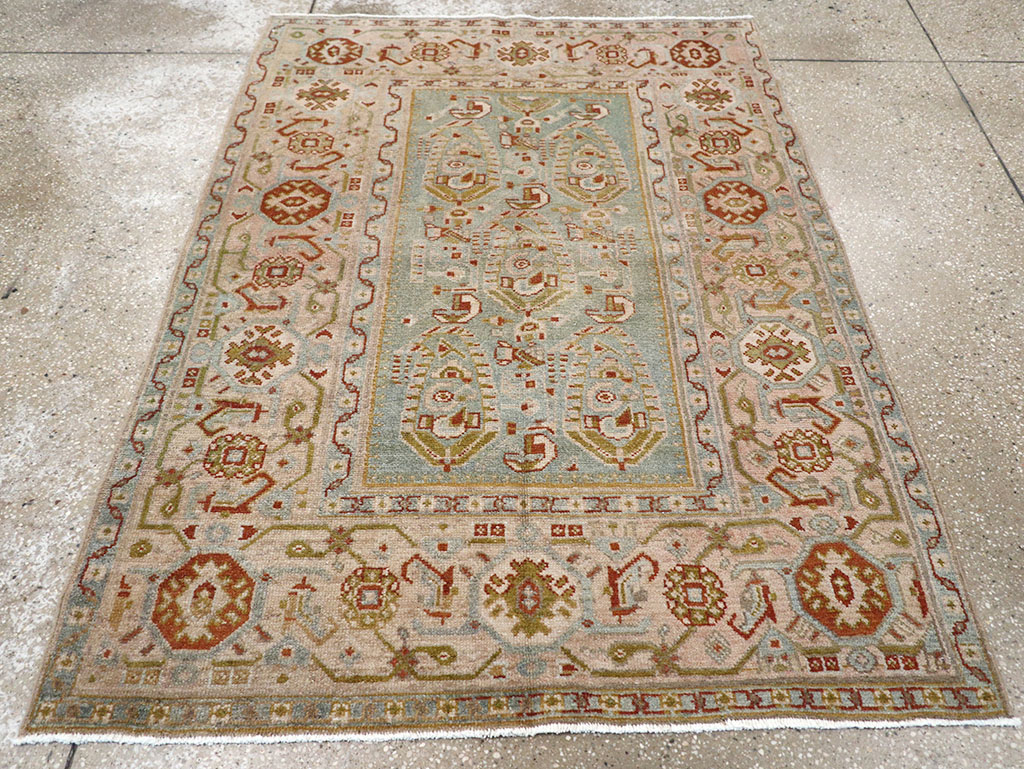 Vintage Persian Malayer Throw Rug, No.32809 - Staging