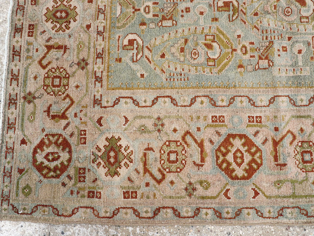 Vintage Persian Malayer Throw Rug, No.32809 - Staging
