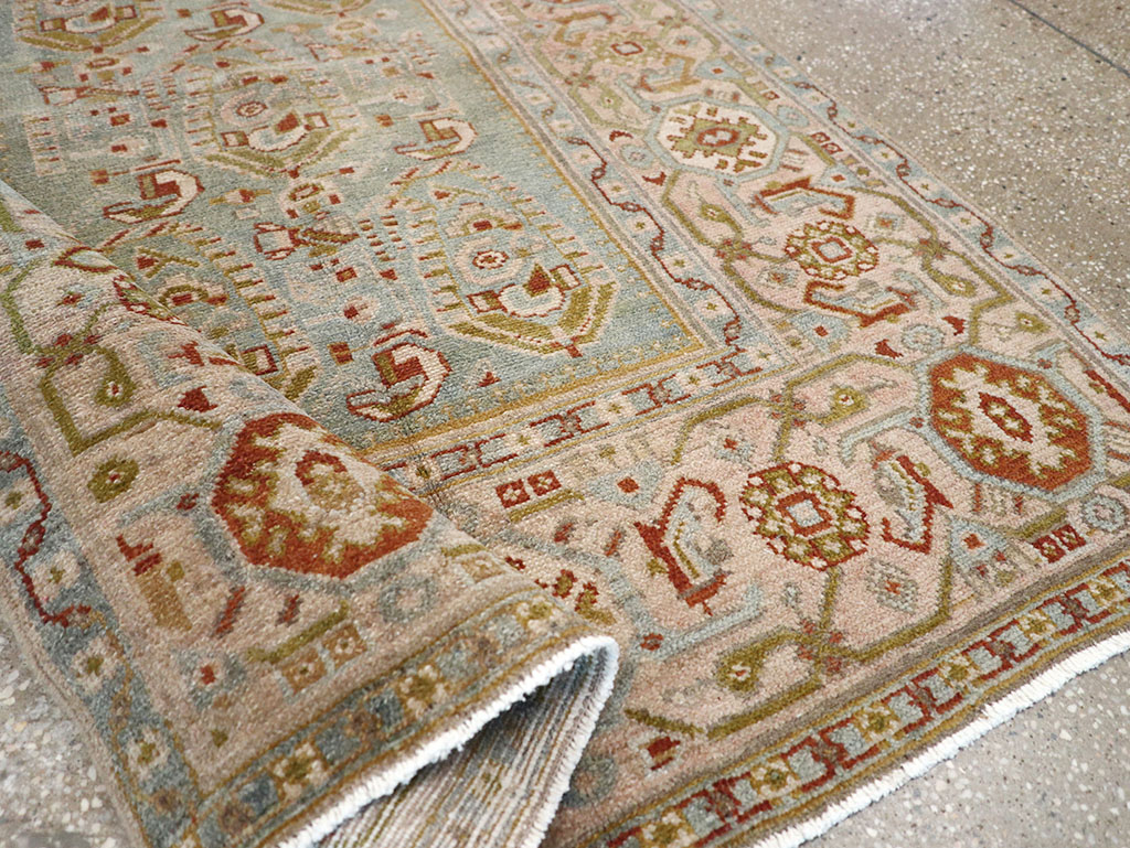 Vintage Persian Malayer Throw Rug, No.32809 - Staging