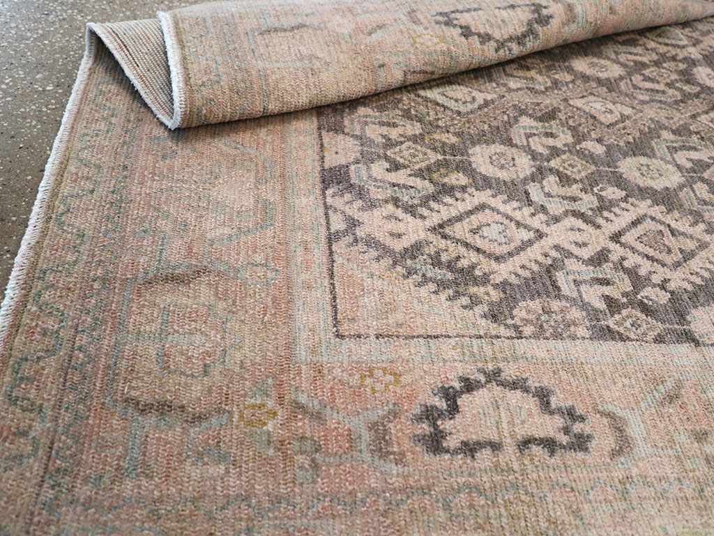 Vintage Persian Malayer Throw Rug, No.32810 - Staging