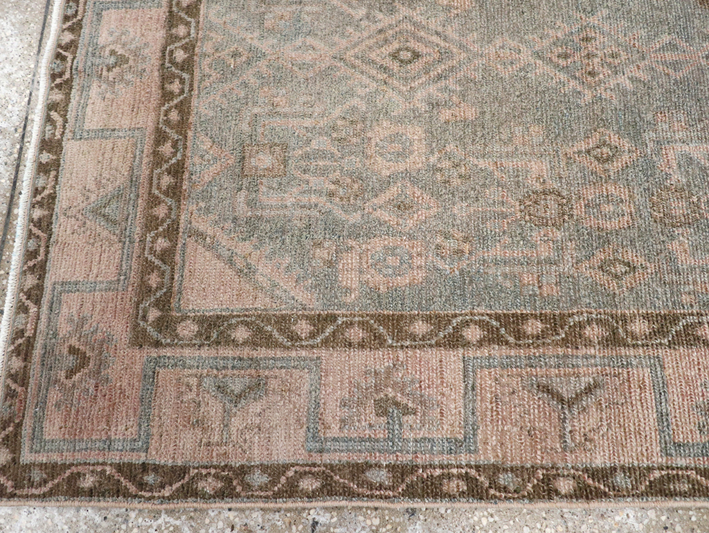 Vintage Persian Malayer Throw Rug, No.32811 - Staging