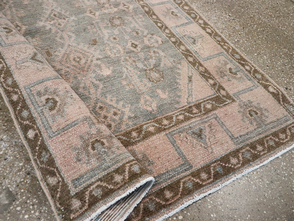 Vintage Persian Malayer Throw Rug, No.32811 - Staging