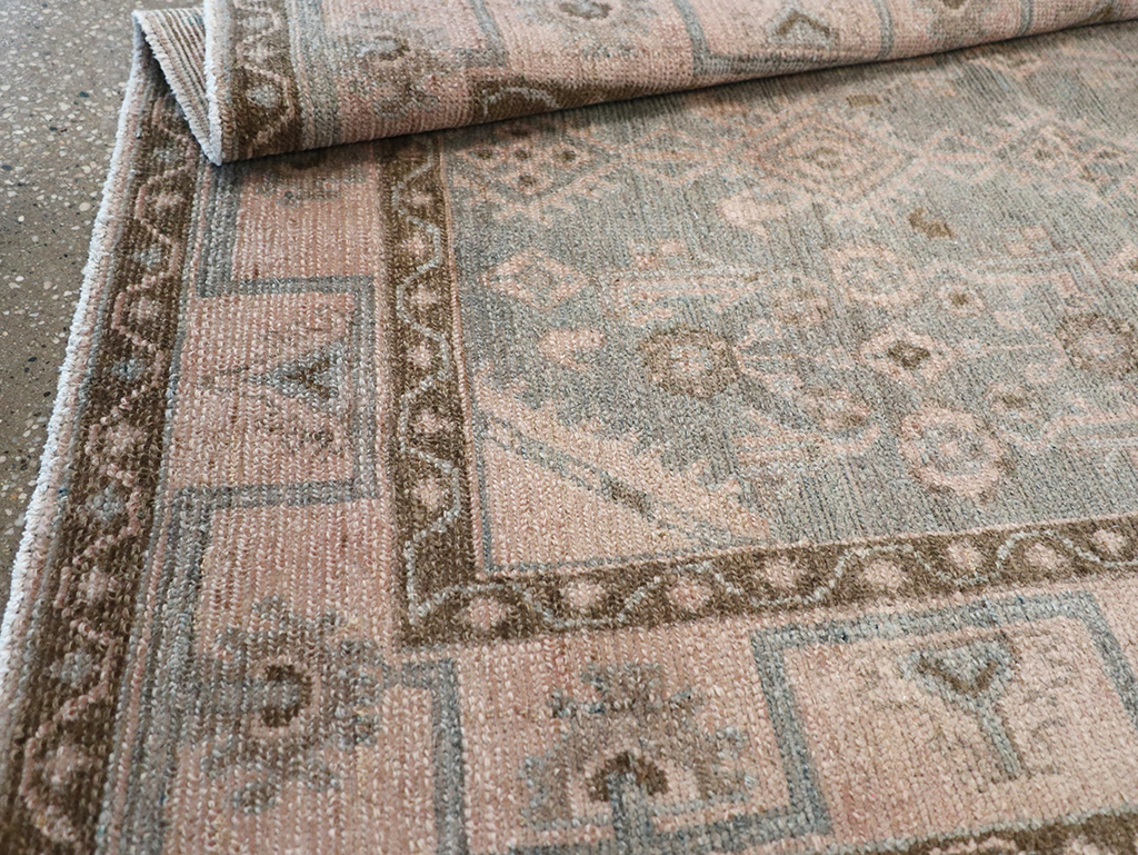 Vintage Persian Malayer Throw Rug, No.32811 - Staging