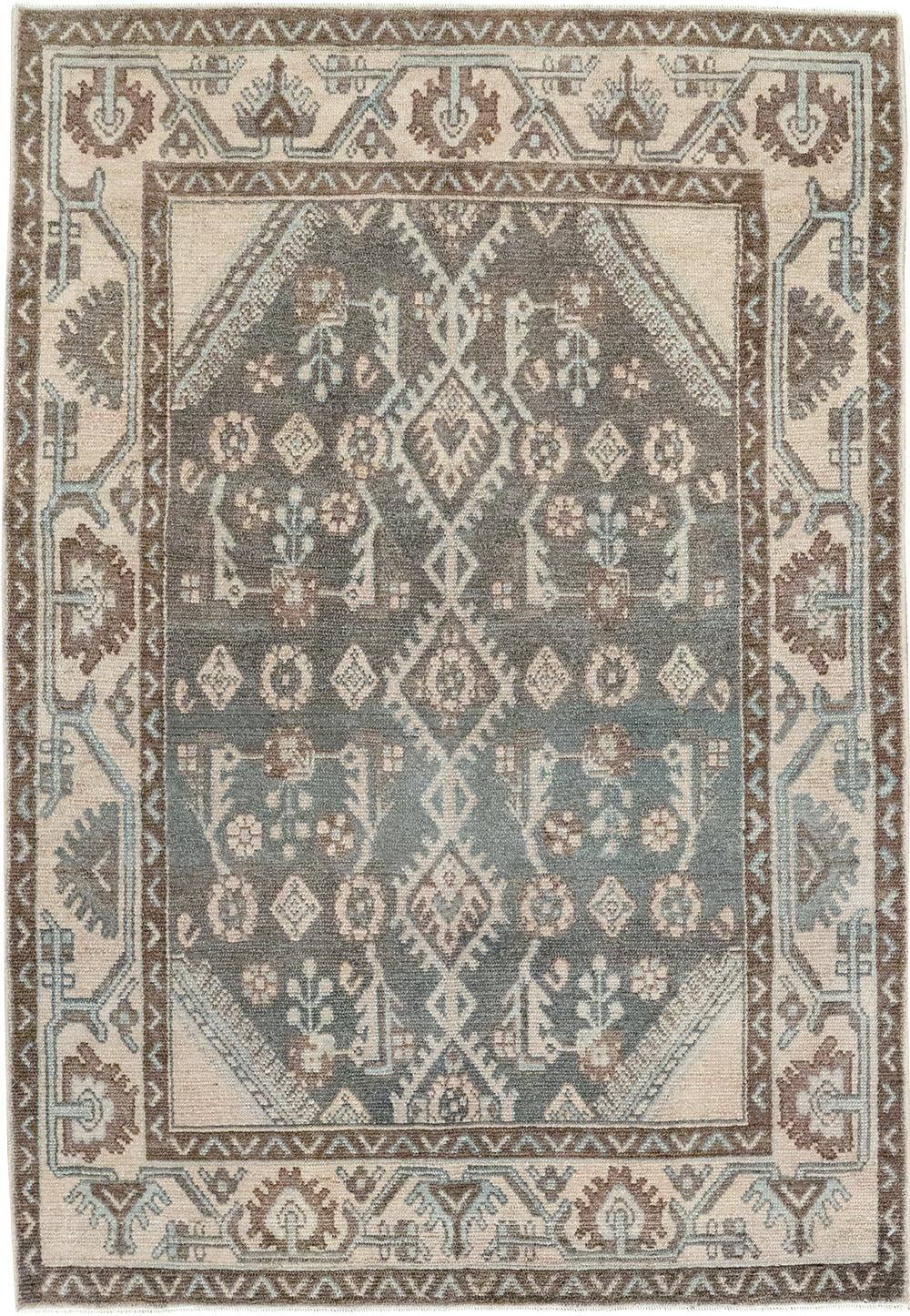 Vintage Persian Malayer Throw Rug, No.32812 - Staging