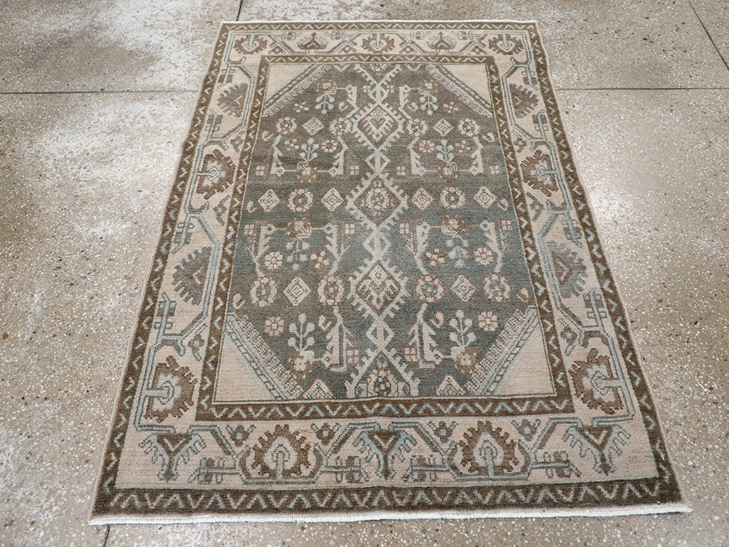Vintage Persian Malayer Throw Rug, No.32812 - Staging