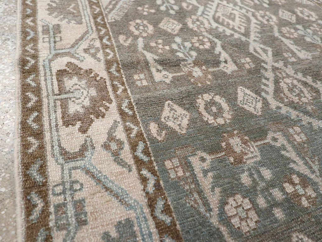 Vintage Persian Malayer Throw Rug, No.32812 - Staging