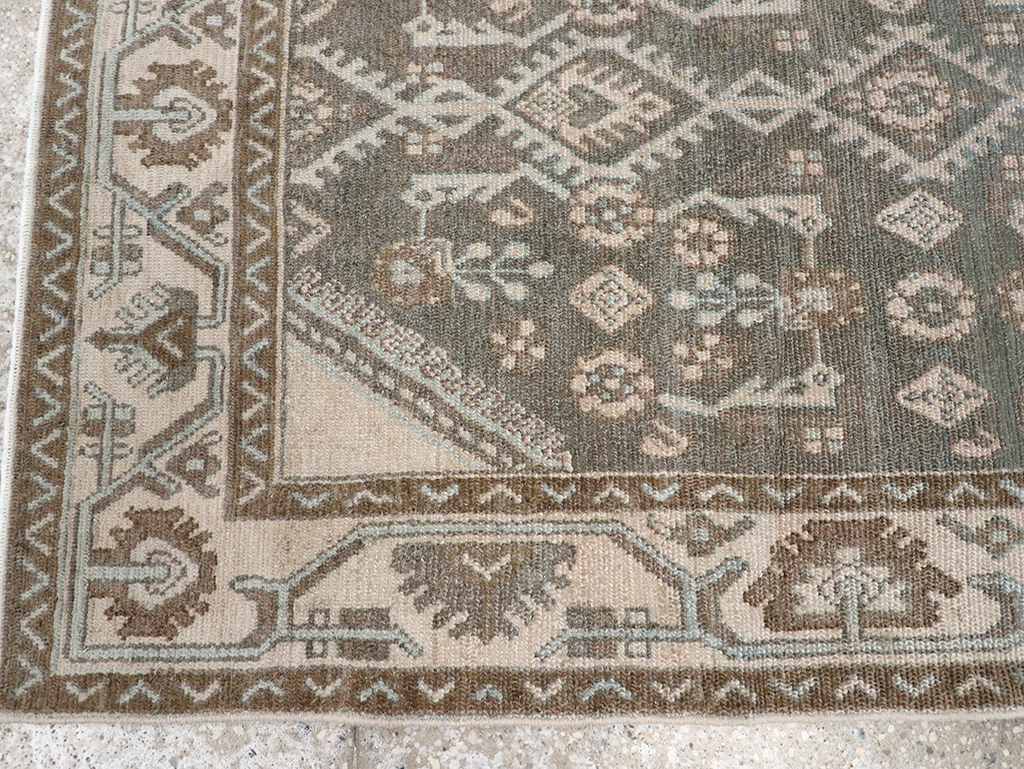 Vintage Persian Malayer Throw Rug, No.32812 - Staging