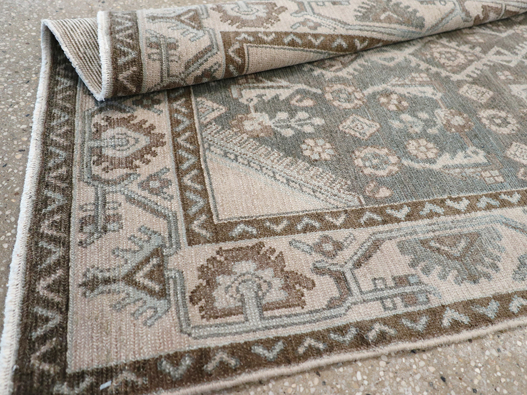 Vintage Persian Malayer Throw Rug, No.32812 - Staging