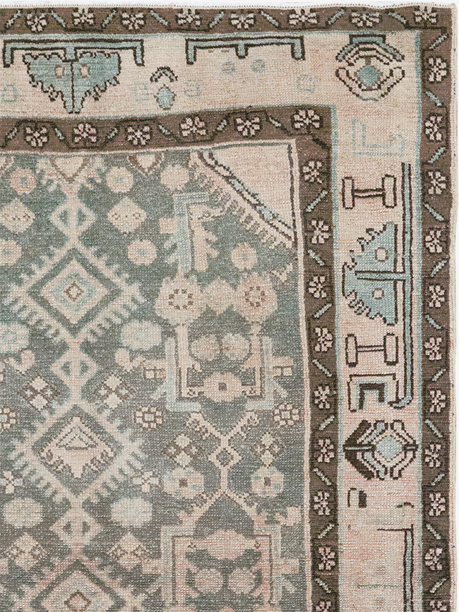 Vintage Persian Malayer Throw Rug, No.32813 - Staging