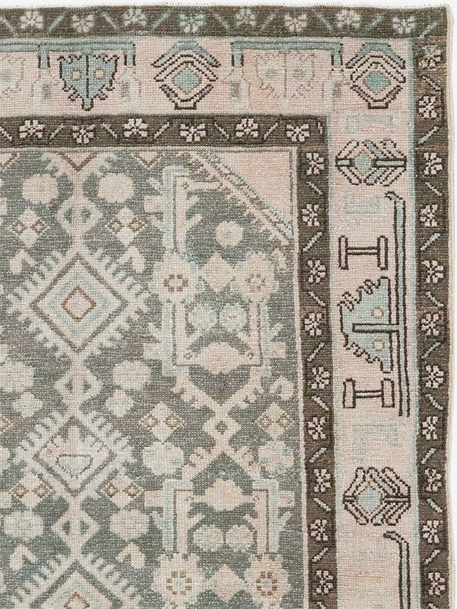 Vintage Persian Malayer Throw Rug, No.32813 - Staging