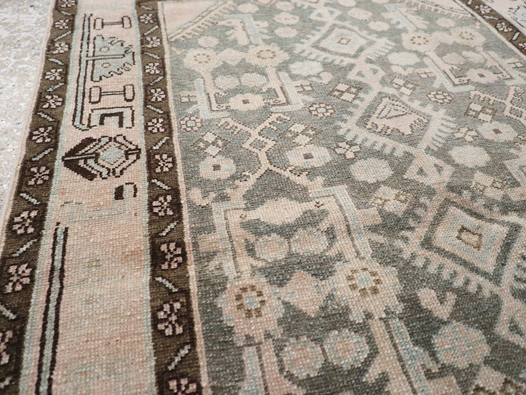 Vintage Persian Malayer Throw Rug, No.32813 - Staging