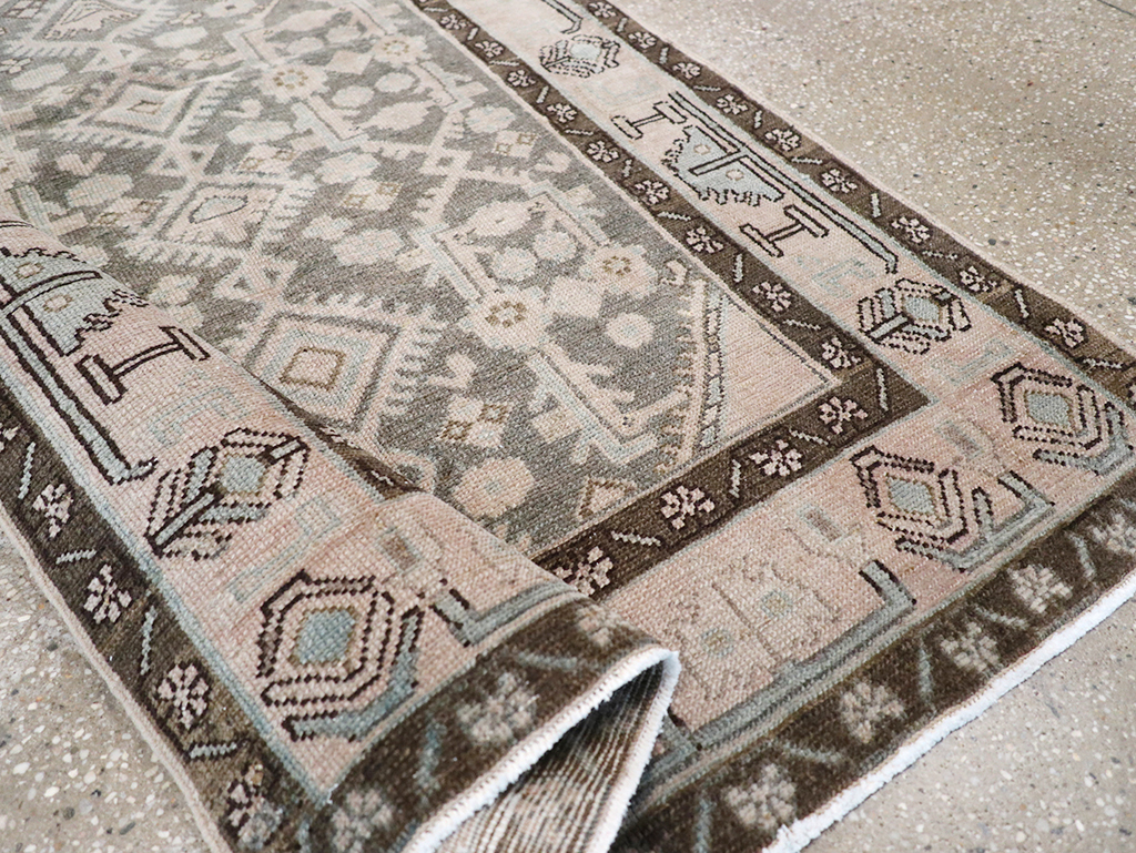 Vintage Persian Malayer Throw Rug, No.32813 - Staging