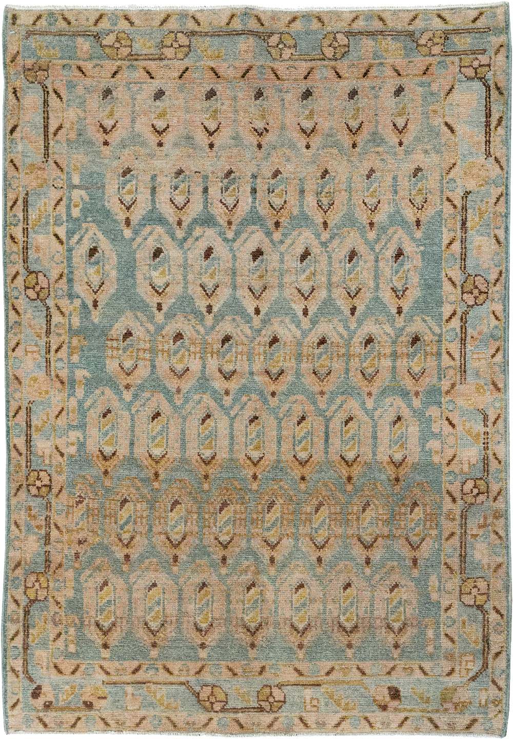 Vintage Persian Malayer Throw Rug, No.32814 - Staging