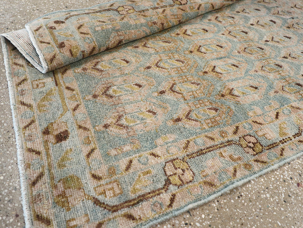 Vintage Persian Malayer Throw Rug, No.32814 - Staging