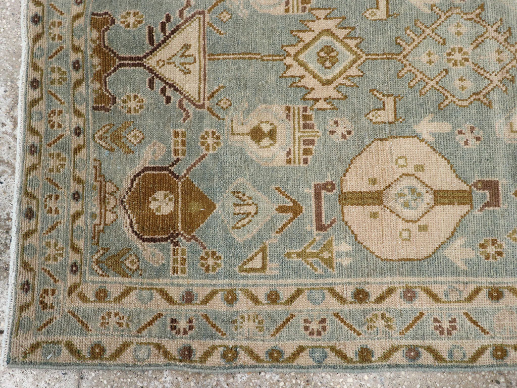 Vintage Persian Malayer Throw Rug, No.32815 - Staging