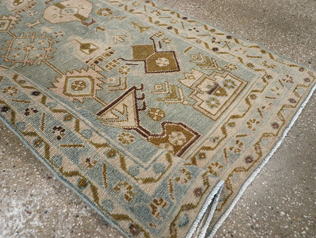 Vintage Persian Malayer Throw Rug, No.32815 - Staging