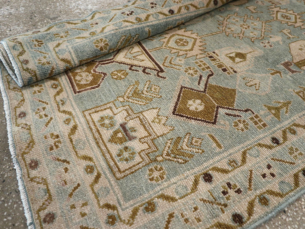 Vintage Persian Malayer Throw Rug, No.32815 - Staging