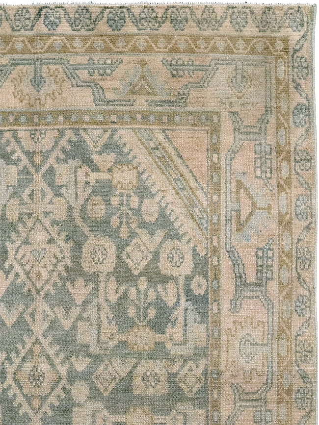Vintage Persian Malayer Throw Rug, No.32816 - Staging