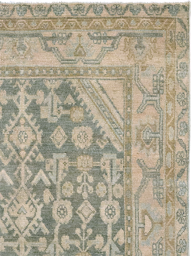 Vintage Persian Malayer Throw Rug, No.32816 - Staging