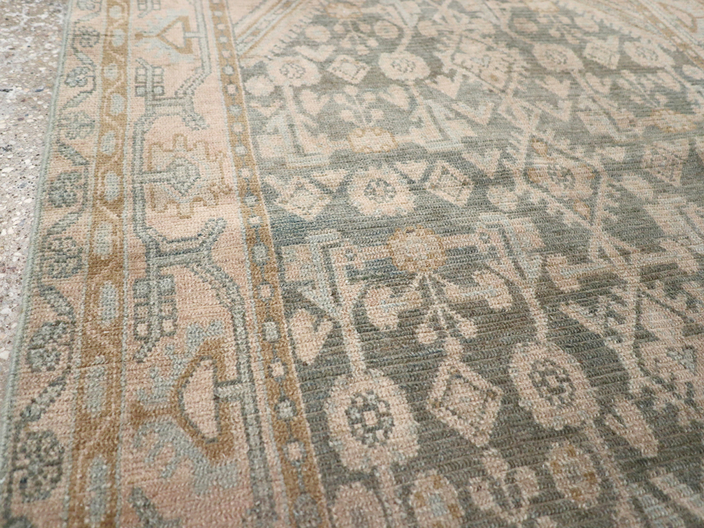 Vintage Persian Malayer Throw Rug, No.32816 - Staging