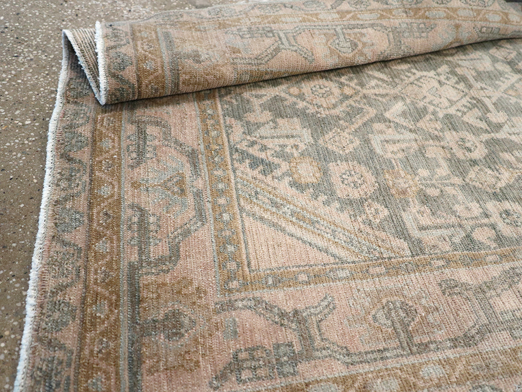 Vintage Persian Malayer Throw Rug, No.32816 - Staging