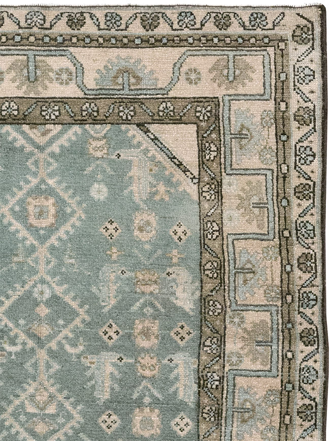 Vintage Persian Malayer Throw Rug, No.32817 - Staging