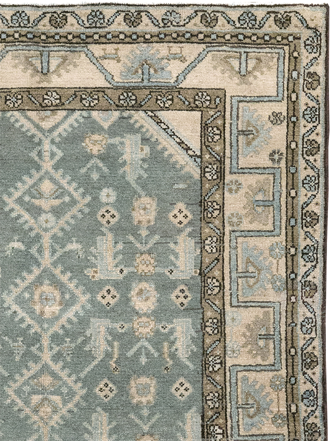 Vintage Persian Malayer Throw Rug, No.32817 - Staging