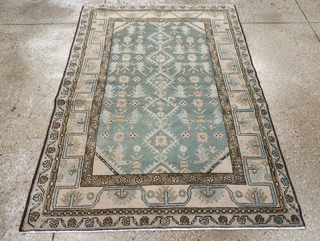 Vintage Persian Malayer Throw Rug, No.32817 - Staging
