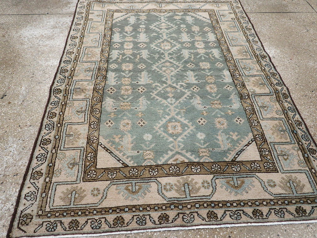 Vintage Persian Malayer Throw Rug, No.32817 - Staging