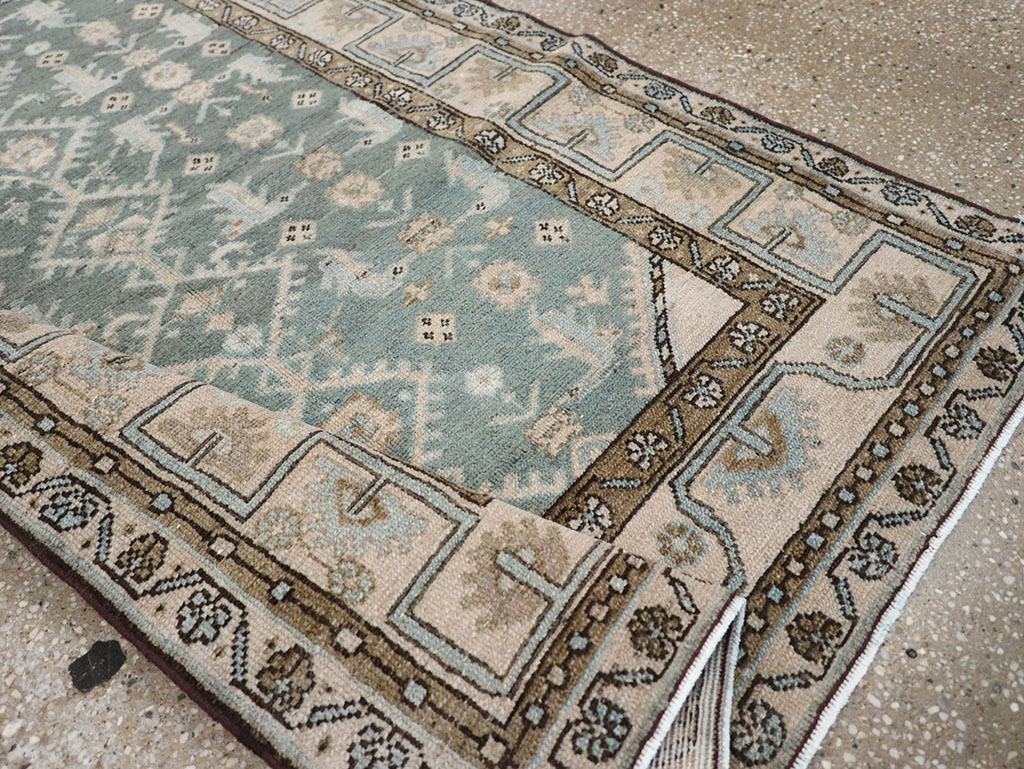 Vintage Persian Malayer Throw Rug, No.32817 - Staging