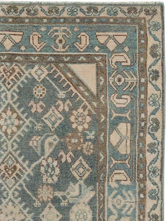 Vintage Persian Malayer Throw Rug, No.32818 - Staging