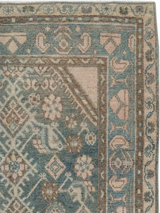 Vintage Persian Malayer Throw Rug, No.32818 - Staging