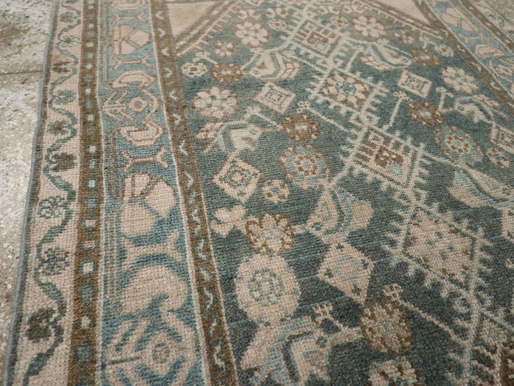 Vintage Persian Malayer Throw Rug, No.32818 - Staging