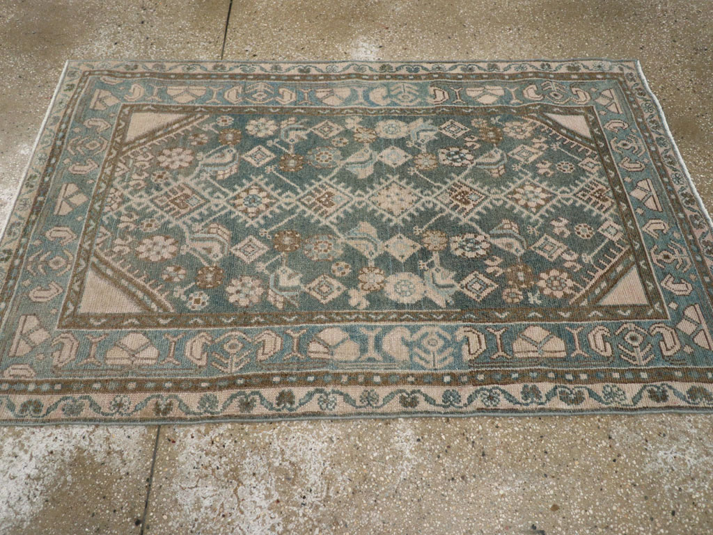 Vintage Persian Malayer Throw Rug, No.32818 - Staging