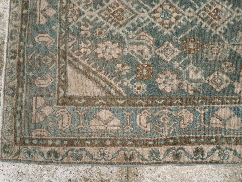 Vintage Persian Malayer Throw Rug, No.32818 - Staging