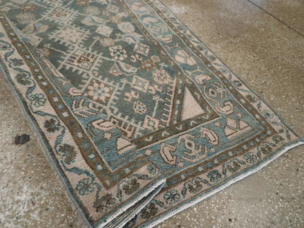 Vintage Persian Malayer Throw Rug, No.32818 - Staging
