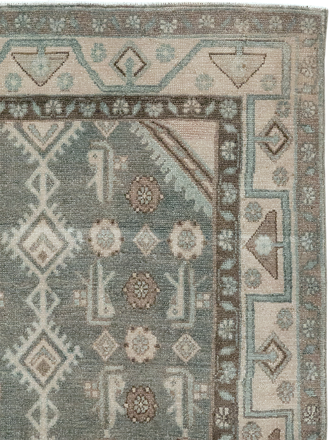 Vintage Persian Malayer Throw Rug, No.32819 - Staging