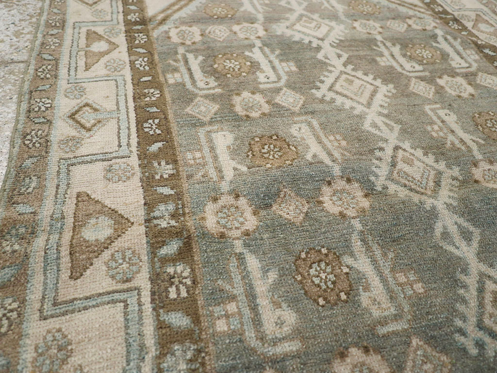 Vintage Persian Malayer Throw Rug, No.32819 - Staging