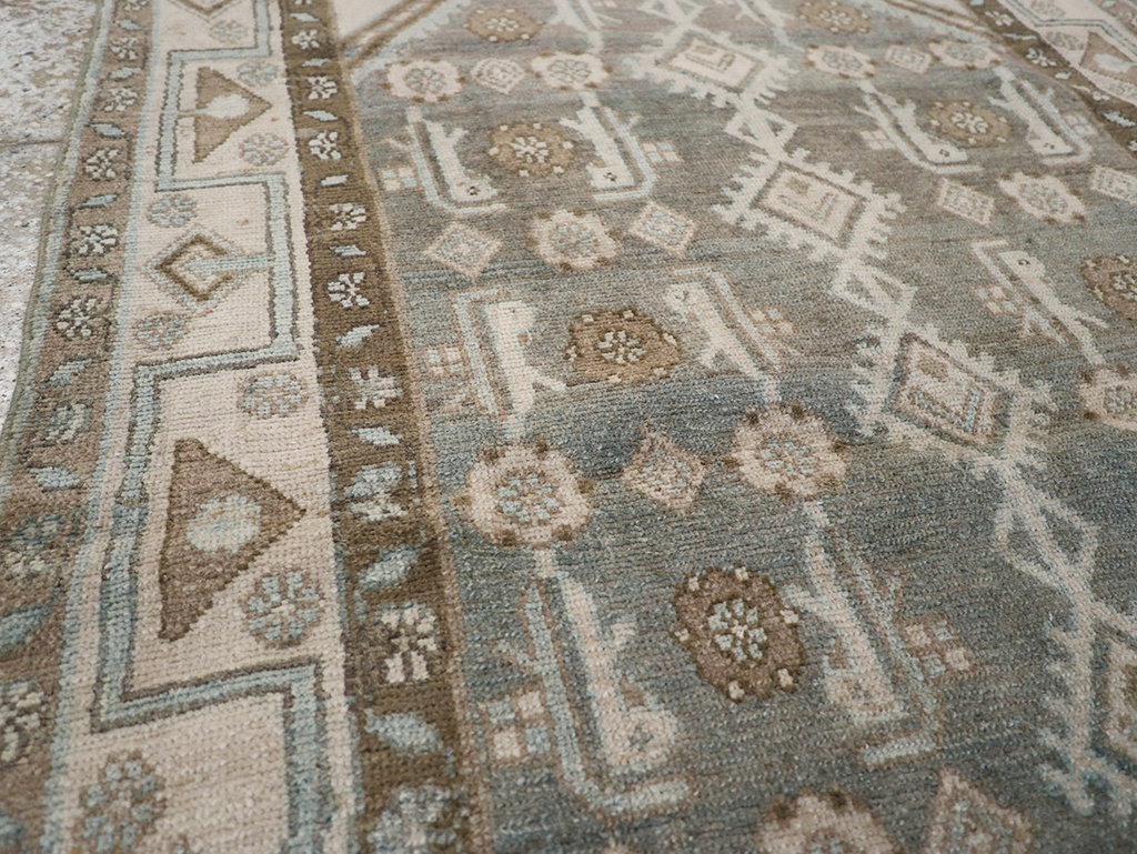 Vintage Persian Malayer Throw Rug, No.32819 - Staging