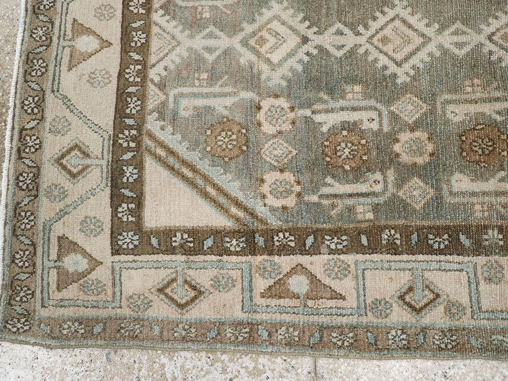 Vintage Persian Malayer Throw Rug, No.32819 - Staging