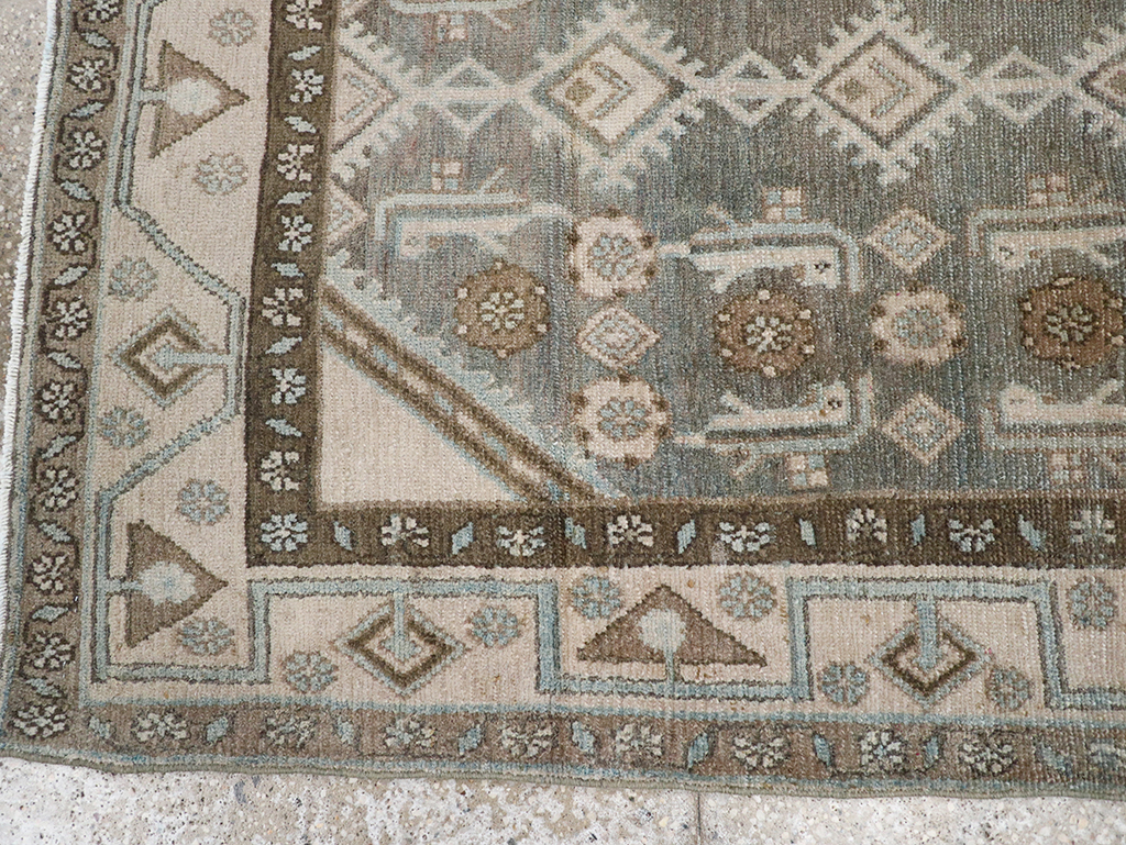 Vintage Persian Malayer Throw Rug, No.32819 - Staging