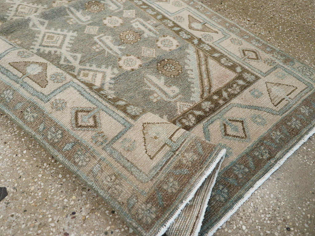 Vintage Persian Malayer Throw Rug, No.32819 - Staging
