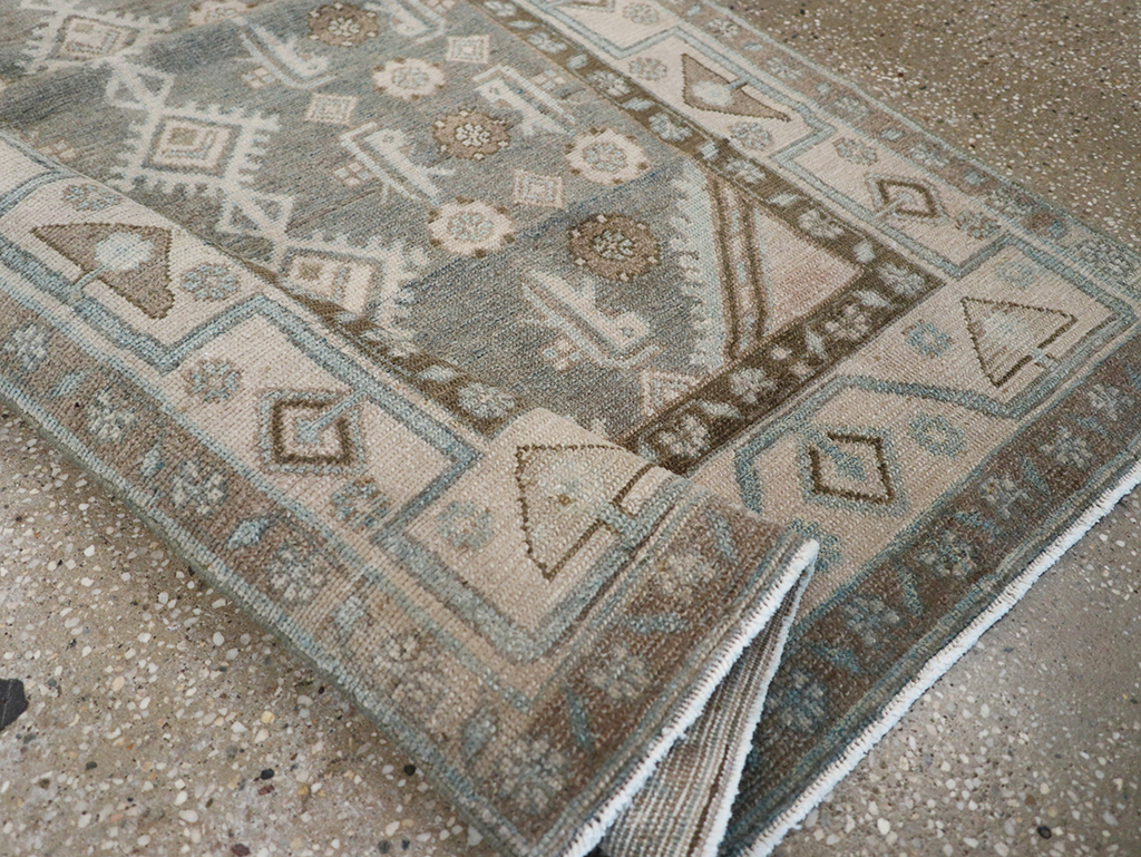 Vintage Persian Malayer Throw Rug, No.32819 - Staging