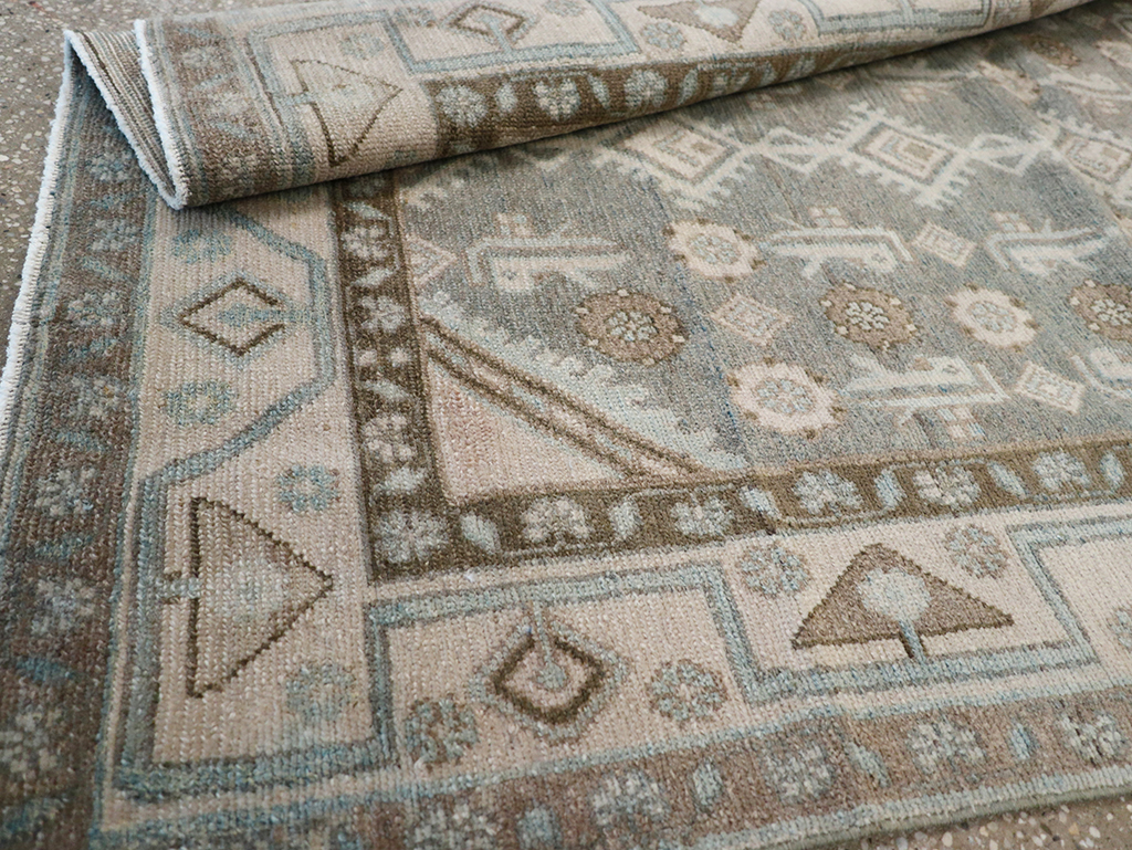 Vintage Persian Malayer Throw Rug, No.32819 - Staging