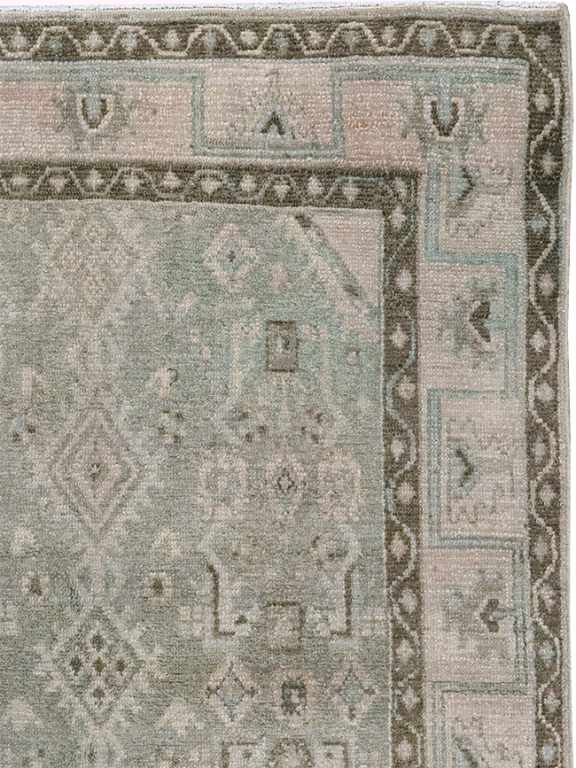 Vintage Persian Malayer Throw Rug, No.32820 - Staging