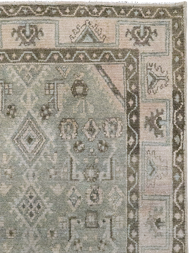 Vintage Persian Malayer Throw Rug, No.32820 - Staging