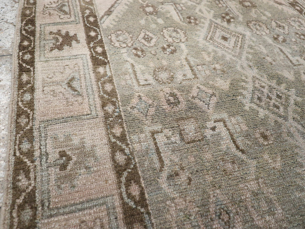 Vintage Persian Malayer Throw Rug, No.32820 - Staging