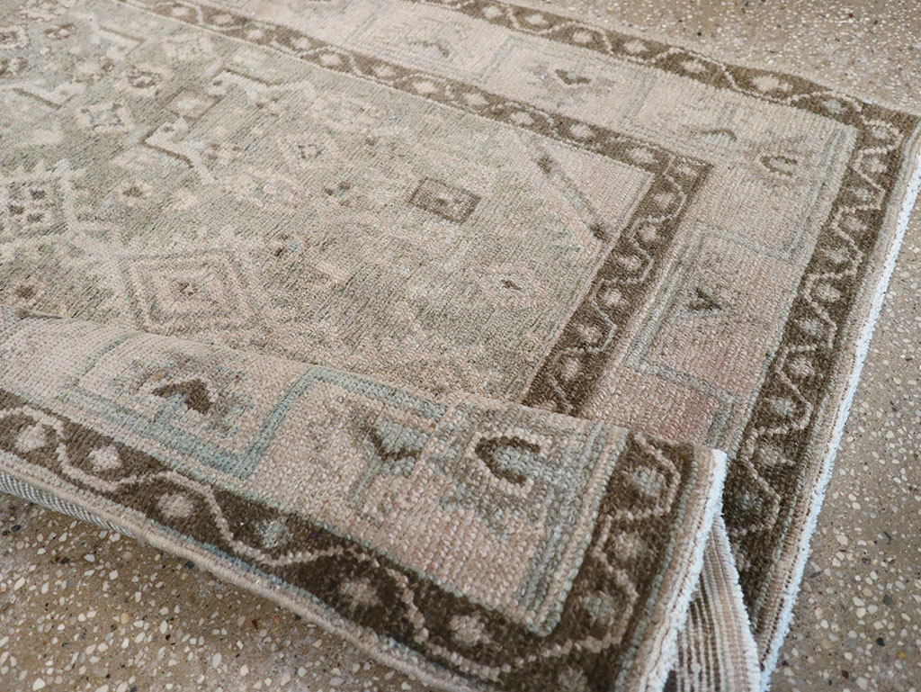 Vintage Persian Malayer Throw Rug, No.32820 - Staging